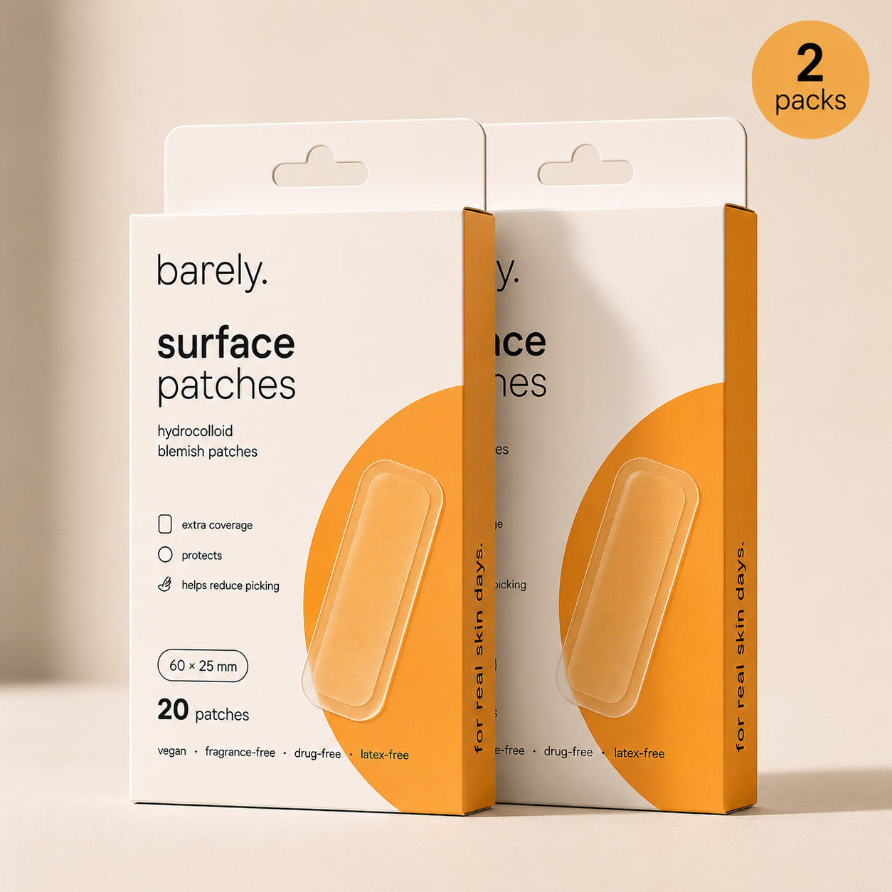 barely. surface patches