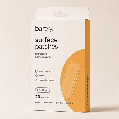 barely. surface patches