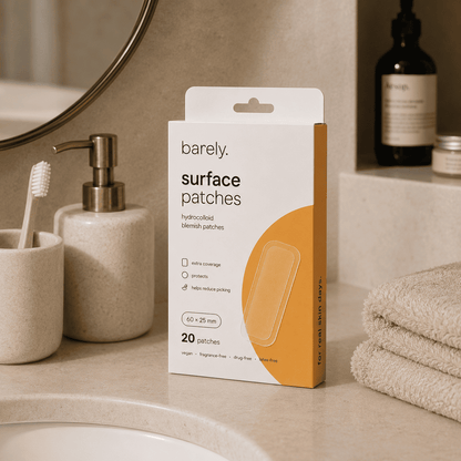 barely. surface patches